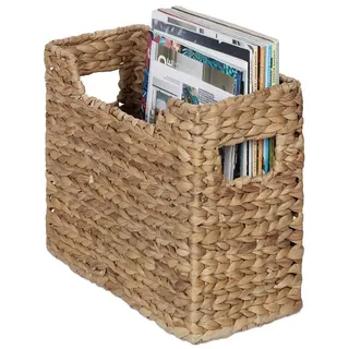 relaxdays Zeitungsständer Wasserhyazinthe braun