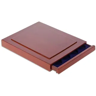 SAFE 6830 Echtholz Münzbox Nova Exquisite 30 x 30 mm | mit eckigen Fächern | ideal für 5 DM Münzen