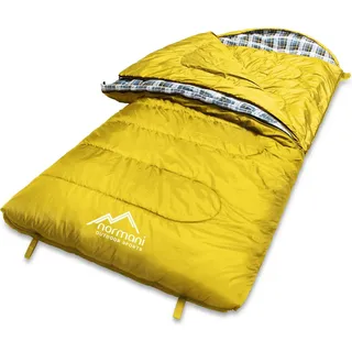 normani Deckenschlafsack 4-in-1 Schlafsack Antarctica, Extrem 4-Jahreszeiten Outdoor-Schlafsack mit Inlett gelb
