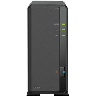 Synology DS124 1-Bay Diskstation NAS (Realtek RTD1619B 4-Core 1.7 GHz 1GB DDR4 RAM 1xRJ-45 1GbE LAN-Port) 12TB Bundle mit 1x 12TB Seagate IronWolf