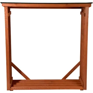 Dobar Kaminholzregal 140 x 143 cm braun