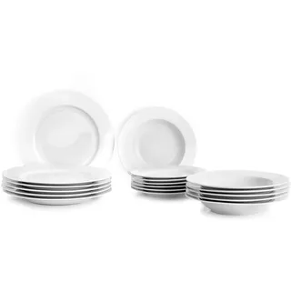 Ibili Castilla Weiß, Porzellanteller für 6 Personen