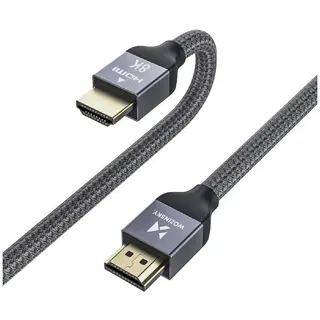 wozinsky Kabel HDMI 2.1 8K 60 Hz 48 Gbps / 4K 120 Hz / 2K 144 Hz 5 m Silber 5m