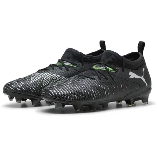 Jr Unisex Fussballschuh, PUMA Black-PUMA Silver-Fluo Green,