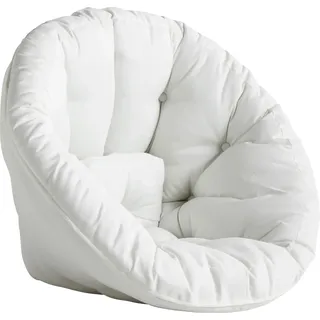 Karup Design Gartensessel Nido outTM, Loungesessel, Hocker, Chillsessel, Relaxsessel (B/H/T ca: 95x70x100cm - in mehreren Farben), Outdoor geeignet, Schmutz- und Wasserabweisend, Made in Europe beige|weiß