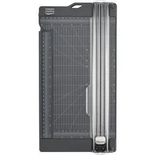Vaessen Creative Papierschneider mit Falzbrett 15 x 30,5 cm Anthrazitgrau - Papierschneidemaschine für im Office und Scrapbook Zubehör für Karten Basteln - Papier und Tonkarton bis zu A3-Format