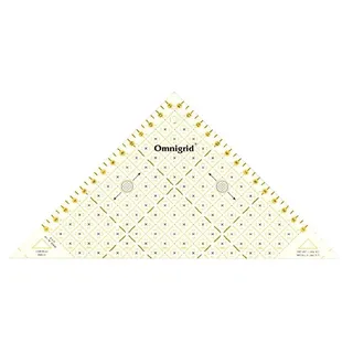 Prym 611314 Pacthwork-Lineal Flottes Dreieck für 1/2 Quadrat-Dreiecke bis 15cm, Omnigrid