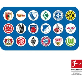 Scout Klettie Schulranzen-Zubehör Clublogos Set 18-teilig Saison 2024 / 2025 Bundesliga mehrfarbig - Bunt