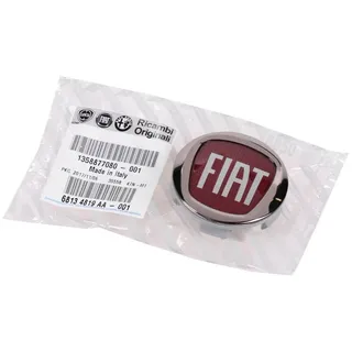 FIAT Radkappe Original Fiat Nabendeckel 1358877080, (1-St) Passend für Fiat Ducato 250 rot|silberfarben
