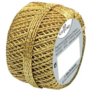 Susy Card 11103991 Weihnachts-Cordonnet Knäuel, eingeschweißt, 20 m, gold, 1 Stück