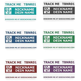 CACHEEQUIP Geocaching Namensschild Wunschtext Event Name Tag trackbar Geocoin Trackable