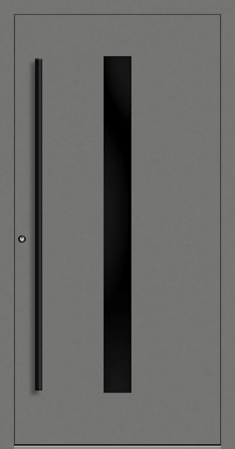 Aluminium Haustür "AURORA" 90 mm RC2 BLACKLINE Graualuminium RAL 9007 beidseitig innen öffnend DIN links