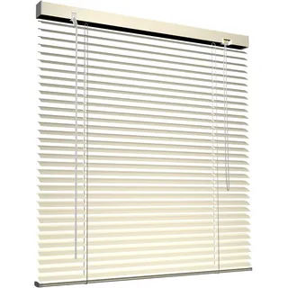Victoria M. Aluminium Jalousie für Fenster nach Maß in Farbe Creme, Breite 151 cm bis 230 cm, Farbe und Höhe nach Wahl