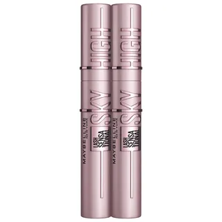 New York Schwarze Wimperntusche für extrem lange Wimpern, Lash Sensational Sky High Mascara Doppelpack, Very Black, 2 x 7,2 ml