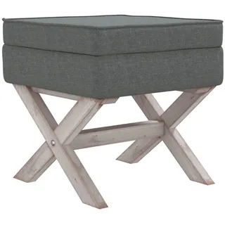 vidaXL Hocker mit Stauraum Dunkelgrau 45x45x49 cm Stoff