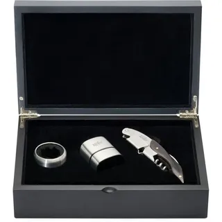 Käfer Sommelier-Set mit Kellnermesser, Tropfring und Drehverschluss für Champagner und Perlweine, hochwertiger Edelstahl, in Geschenkbox
