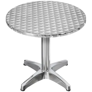 ggmmöbel CB | Aluminium Bistrotisch | Ø:H 60 x 78 cm | Edelstahl | Rund