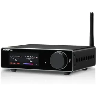 AIYIMA A80 Leistungsverstärker DAC mit PFFB TPA3255D2 Stereo HiFi 2.0 Kanal Klasse D Bluetooth Verstärker 300Wx2 ESS9038Q2M Decoder Heimkino-Receiver mit PC-USB Koaxial Optischer TRS Cinch-Eingang
