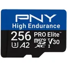 PNY Microsd Pro Elite High (256 GB, microSDXC, UHS-I), Speicherkarte, Schwarz