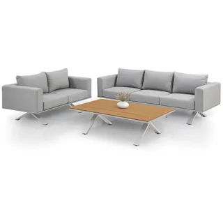 Juskys Premium Gartenlounge Set Alexandria 10-tlg. Grau