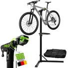 Juskys Fahrrad-Montageständer, bis 50 kg, E-Bike geeignet, klappbar, höhenverstellbar, 360° drehbar grün|schwarz