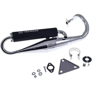 TECNIGAS Auspuff Next-R Chrom kompatibel mit PEUGEOT Speedfight 2 50 AC/LC Typ:S1, Speedfight 2 50 LC 307 WRC (Euro 2) Typ:S
