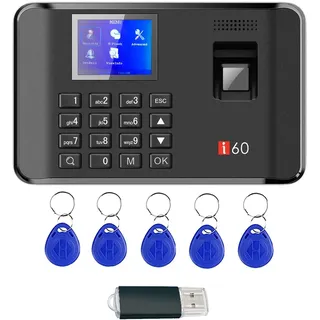 WEELIAO Time Presence Machine Fingerprint Password Time Clock für Mitarbeiter mit Fingerscan, RFID und PIN-Stempelung in einem (I60 19,0 cm B x 12,0 cm H)