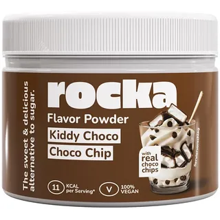 Rocka Nutrition Flavor Powder Geschmackspulver SMACKTASTIC | Veganes Flavor Powder mit nur 11 Kcal pro Portion & 100% Geschmack | Vielseitig einsetzbares Aroma-Pulver | 250 g (Kiddy Schoko Choco Chip)