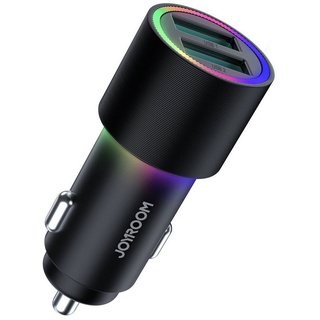 Joyroom Autoladegerät 2 x USB mit Hintergrundbeleuchtung Zigarettenanzünder 24W schwarz