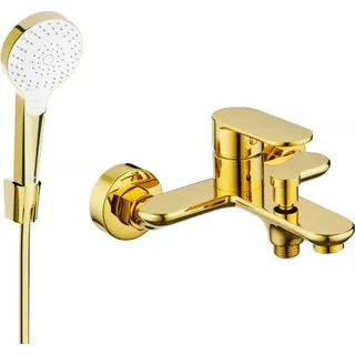 Mexen Milo R05 Wannenbatterie mit Brausegarnitur, Gold - 7133R05-50