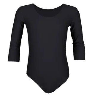 Aquarti Turnanzug Aquarti Mädchen Ballett Trikot 3/4 Arm Gymnastik Ballettanzug schwarz 134