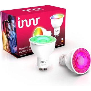 Innr GU10 Zigbee Smart Lampe, funktioniert mit Alexa und Hue* (Bridge erforderlich), White & Color, 16 Millionen Farben, GU10 Smart LED Spots dimmbar, Smart Home Lampe, 2-Pack