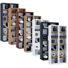 VCM Holz CD DVD Stand Regal   CD Regal mit Platz für 204 CDs oder 72 DVDs oder 40-Videos   Maße: H. 92 x B. 42 x T. 20 cm   Elegantes CD/DVD Regal   Blu ray Regal - Milano