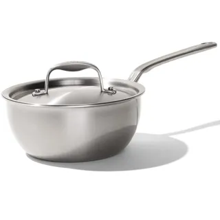 Made In Cookware – Saucier-Pfanne aus Edelstahl, 1,89 l – 5-lagige Edelstahlbeschichtung – Professionelles Kochgeschirr – Induktionskompatibel