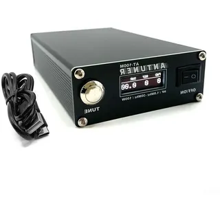 Antuner AT100M Antennen-Tuner, 100 W, eingebauter Stand-Wavemeter für HF-Radio, unterstützt Vorwärts- und Rückwärtsstrom-Anzeige