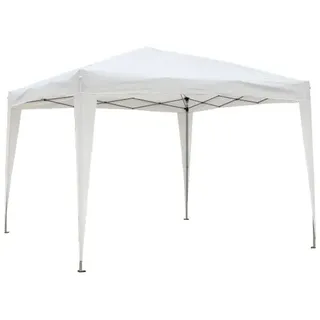Rapid Stahlpavillon 3x3x2,5 m mit weißer Polyesterplatte für den Garten im...