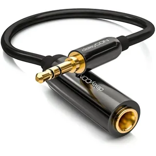 deleyCON MK1159 Audio-Kabel 0,2 m 3,5mm 6.35mm Schwarz