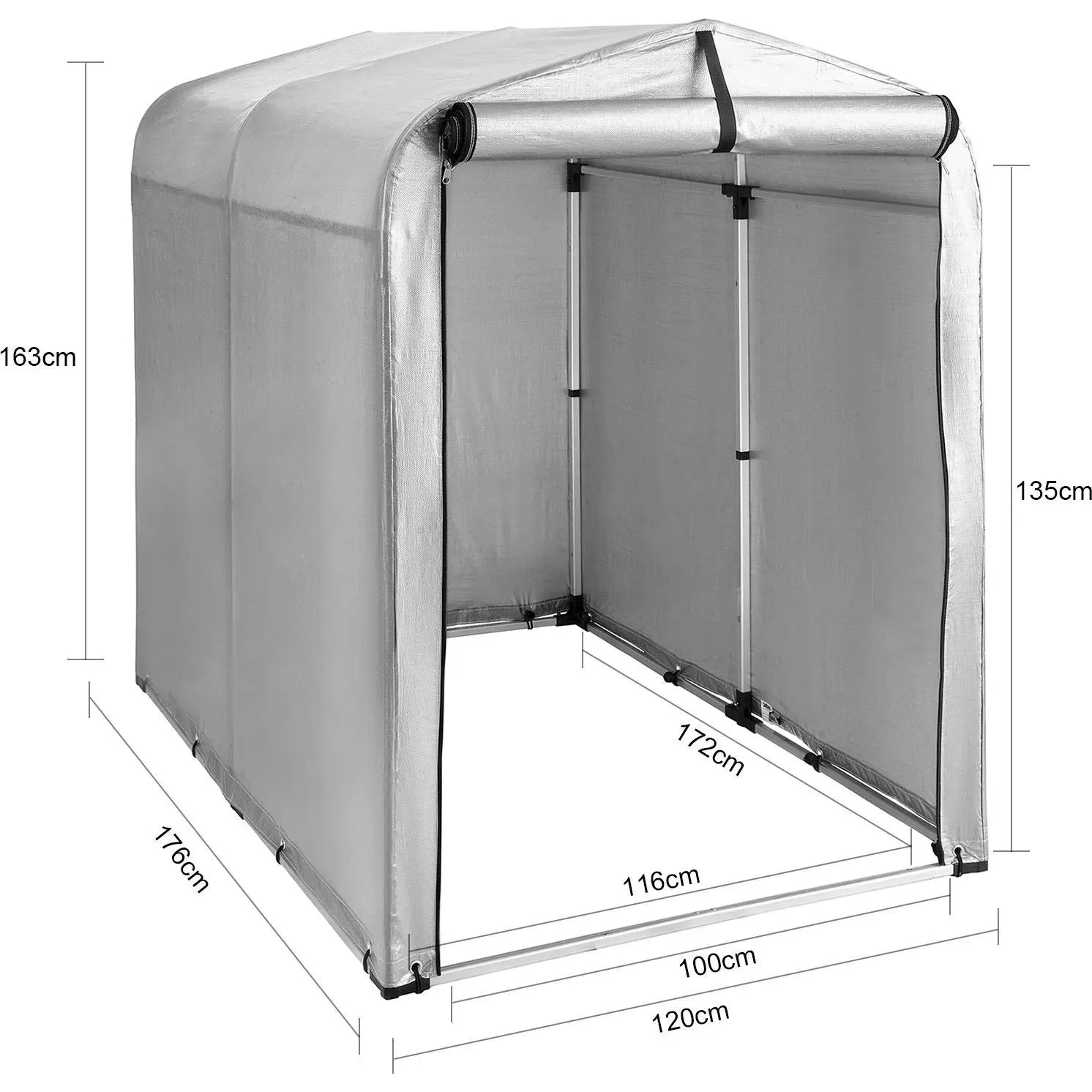 SoBuy KLS11 Aluminium Fahrradgarage Lagerzelt Aufbewahrungsgarage