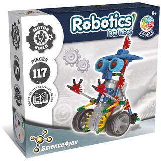 Science4you Robotik Deltabot - EIN Roboter Bausatz mit 117 Stücke - Roboter Selber Bauen mit Dieser Elektronik Baukasten, Lernspiel UNT Konstruktionsspielzeug fur Kinder ab 7 8 9 10 11+ Jahre