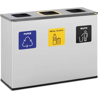 Ulsonix Mülltrennsystem 180 l Silber