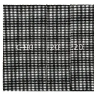 WOLFCRAFT Haft-Gitterleinen 115 x 230 mm 5 Stück Siliziumcarbid Hobel