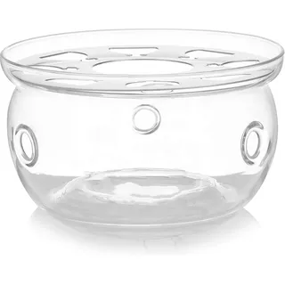 Universal Glas Teekanne Stövchen mit Teelicht Kerze, Teekanne Wasserkocher Heizboden für Kaffeewärmer, Keramik Teekanne C-T-W-1 (Glas)