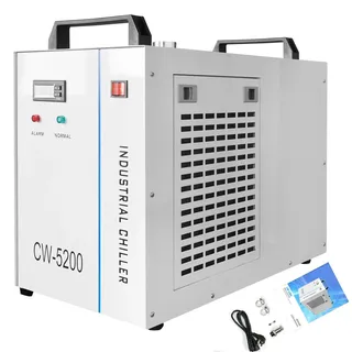 CW-5200 Industrieller Wasserkühler, Wasserkühlung 6 L, CO2 Laser Wasserkühler Chiller, R-134a Industrial Water Chiller, Genauigkeit ±2°C, 220 V