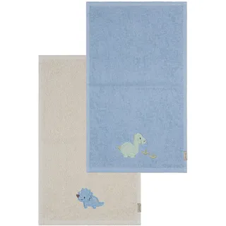 Sterntaler Kinderhandtuch 2er-Pack Dino Rexi in helles blau - Gr.: onesize