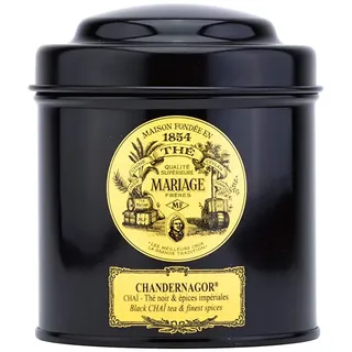 Mariage Frères Paris Schwarzer Tee Chai Chandernagor - pikanter Schwarztee aus Indien mit kaiserlichen Gewürzen - lose Teeblätter in Dose 100 g