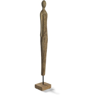 Moritz Skulptur Moderne Figur Hände runter massives Mangoholz Holz Handarbeit 73 x 10 x 10 cm FFG-2095-B