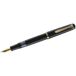Kolbenfüller schwarz/gold M (mittel)