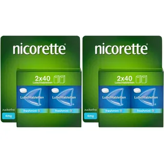 Nicorette freshmint 4 mg Lutschtabletten gepresst 2x 2x80 St