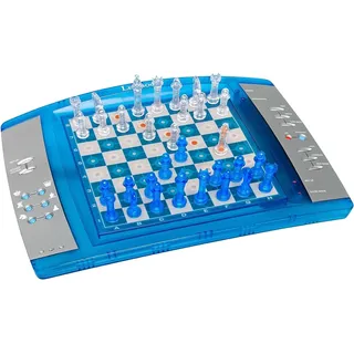 Lexibook, ChessLight, Elektronisches Schachspiel mit Touch, sensibler Tastatur und Licht- und Soundeffekten, 32 Figuren, 64 Schwierigkeitsstufen, Batterie, Blau/Grau, LCG3000