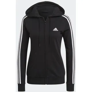 blkvis Essentials French Terry 3-Streifen Kapuzenjacke Black / White XS